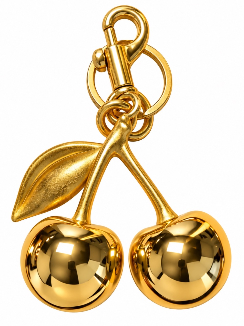 Gold Cherry Keychain Pendant - Women Jewelry